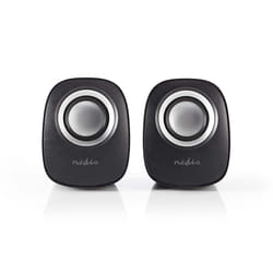 Nedis CSPR10020BK haut-parleur Noir, Argent