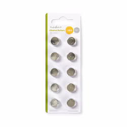 Nedis BAAKLR4410BL, Batterie à usage unique, LR44, Alcaline, 1,5 V, 10 pièce(s), Argent