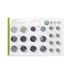 Nedis BALAK20BL pile domestique Batterie à usage unique CR1620, CR2016, CR2025, CR2032, LR43, LR44, LR54 Lithium / Alcaline