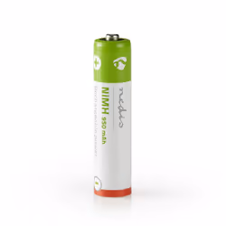 Nedis BANM9HR034B, Batterie rechargeable, AAA, Hybrides nickel-métal (NiMH), 1,2 V, 4 pièce(s), 950 mAh