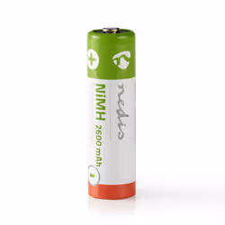 Nedis BANM26HR64B, Batterie rechargeable, AA, Hybrides nickel-métal (NiMH), 1,2 V, 4 pièce(s), 2600 mAh