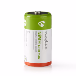 Nedis BANM40HR142B, Batterie à usage unique, C, Hybrides nickel-métal (NiMH), 1,2 V, 2 pièce(s), 4000 mAh