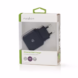 Nedis WCHAU484ABK chargeur d'appareils mobiles Universel Noir USB Intérieure