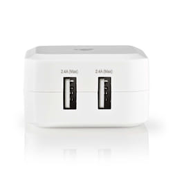Nedis WCHAU484AWT chargeur d'appareils mobiles Universel Blanc USB Intérieure