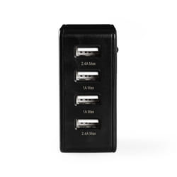 Nedis WCHAU481ABK chargeur d'appareils mobiles Universel Noir USB Intérieure