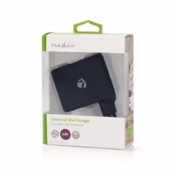 Nedis WCHAU481ABK chargeur d'appareils mobiles Universel Noir USB Intérieure