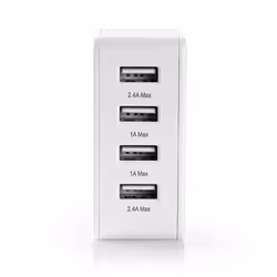 Nedis WCHAU481AWT chargeur d'appareils mobiles Smartphone, Tablette Blanc Secteur