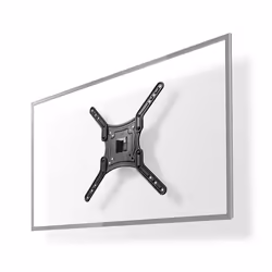 Nedis TVWM1330BK, 100 x 100 mm, 400 x 400 mm, 0 - 20°, 140°, Acrylonitrile-Butadiène-Styrène (ABS), Acier, Noir