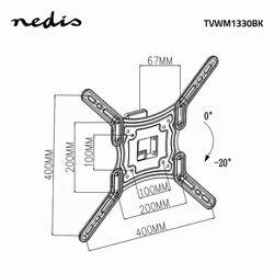 Nedis TVWM1330BK support pour téléviseur 55" Noir - Vue supplémentaire 9
