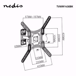 Nedis TVWM1430BK support pour téléviseur 55" Noir - Vue supplémentaire 7