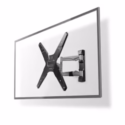 Nedis TVWM5530BK, 66 cm (26"), 106,7 cm (42"), 30 kg, 75 x 75 mm, 400 x 400 mm, Argent, Noir