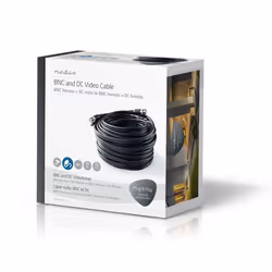 Nedis CCTVCA10BK200 câble de signal 20 m Noir