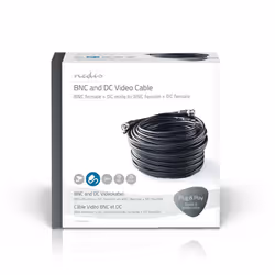 Nedis CCTVCA10BK200 câble de signal 20 m Noir