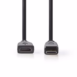 Nedis CVGP34590BK02 câble HDMI 0,2 m HDMI Type C (Mini) HDMI Type A (Standard) Noir