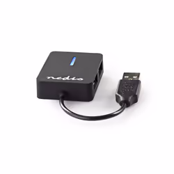 Nedis UHUBU2410BK hub & concentrateur Noir