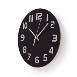 Nedis CLWA006GL30BK wall/table clock Mur Rond Noir