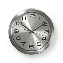 Nedis CLWA010MT30SR wall/table clock Mur Rond Argent