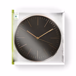 Nedis CLWA013PC30BK wall/table clock Mur Rond Noir, Or rose