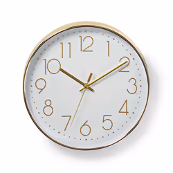 Nedis CLWA015PC30GD, Mur, Rond, Or, Blanc, Plastique, Trendy, AA