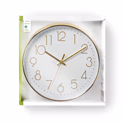 Nedis CLWA015PC30GD wall/table clock Mur Rond Or, Blanc