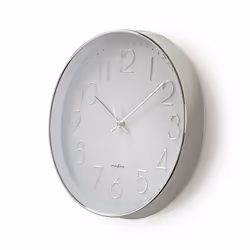 Nedis CLWA015PC30SR horloge murale Argent