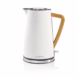 Nedis KAWK510EWT, 1,7 L, 2200 W, Blanc, Acier inoxydable, Indicateur de niveau d'eau, Sans fil