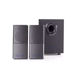 Nedis GSPR10021BK, 2.1 canaux, 11 W, Maison, Noir, Acrylonitrile-Butadiène-Styrène (ABS), Bois, 33 W