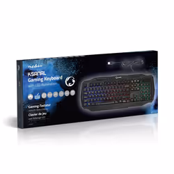 Nedis GKBD100BKUS clavier USB QWERTY US International Noir - Vue supplémentaire 4