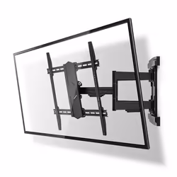 Nedis TVWM6570BK, 2,29 m (90"), 400 x 200 mm, 800 x 600 mm, 0 - 17°, Acier, Noir