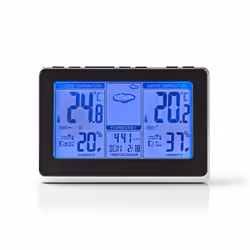 Nedis WEST400BK station météo numérique Noir, Argent