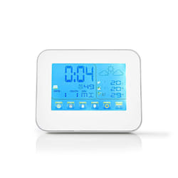 Nedis WEST401WT station météo numérique Blanc, Argent