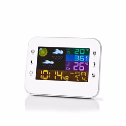 Nedis WEST402WT station météo numérique Blanc, Argent - Vue supplémentaire 5