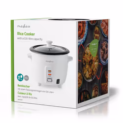 Nedis KARC06WT cuiseur à riz 0,6 L 300 W Blanc - Vue supplémentaire 8