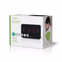 Nedis CLAR002BK réveille-matin Réveil numérique Noir - Vue supplémentaire 7