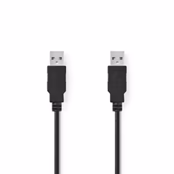 Nedis CCGP60000BK10, 1 m, USB A, USB A, USB 2.0, Noir