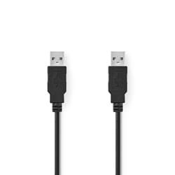 Nedis CCGP60000BK20 câble USB 2 m USB 2.0 USB A Noir