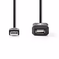 Nedis CCGP60EXTBK200 câble USB 20 m USB 2.0 USB A Noir