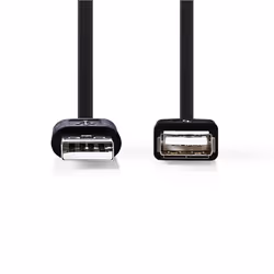 Nedis CCGP60010BK30 câble USB 3 m USB 2.0 USB A Noir