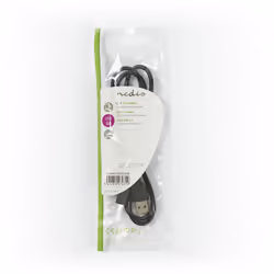 Nedis CCGP60500BK10 câble USB 1 m USB 2.0 USB-A Micro-USB B Noir