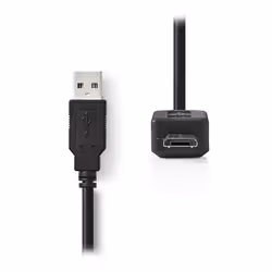 Nedis CCGP60500BK50, 5 m, USB A, Micro-USB B, USB 2.0, 480 Mbit/s, Noir