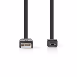 Nedis CCGP60410BK10 câble USB 1 m USB 2.0 USB A Micro-USB B Noir
