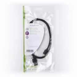 Nedis CCGP60600BK10 câble USB 1 m USB 2.0 USB-C USB-A Noir