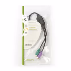 Nedis CCGP60830BK03 câble PS/2 0,3 m 2x 6-p Mini-DIN USB A Noir