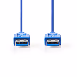 Nedis CCGP61000BU10 câble USB 1 m USB 3.2 Gen 1 (3.1 Gen 1) USB A Bleu