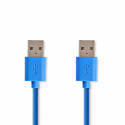 Nedis CCGP61000BU20, 2 m, USB A, USB A, USB 3.2 Gen 1 (3.1 Gen 1), 4,8 Mbit/s, Bleu