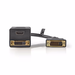 Nedis CCGP32951BK02 câble DVI Noir