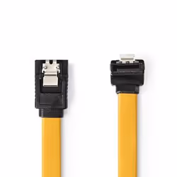 Nedis CCGP73255YE10 câble SATA 1 m SATA 7-pin Noir, Jaune