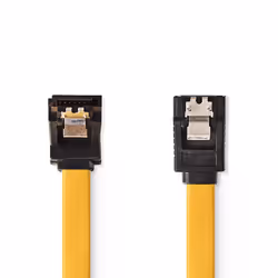 Nedis CCGP73260YE05, 0,5 m, SATA I, SATA 7-pin, SATA 7-pin, Femelle/Femelle, Noir, Jaune