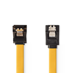 Nedis CCGP73260YE05 câble SATA 0,5 m SATA 7-pin Noir, Jaune