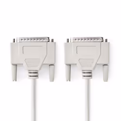Nedis CCGP52100IV20, Ivoire, 2 m, DB-25, DB-25, Mâle, Mâle